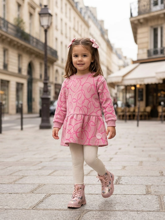Vestido de niña de felpa