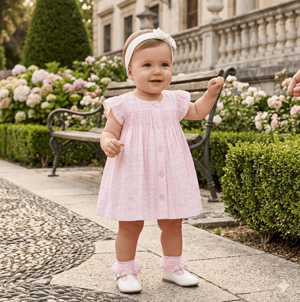 Vestido de ceremonia con estampado 2m-9 Meses