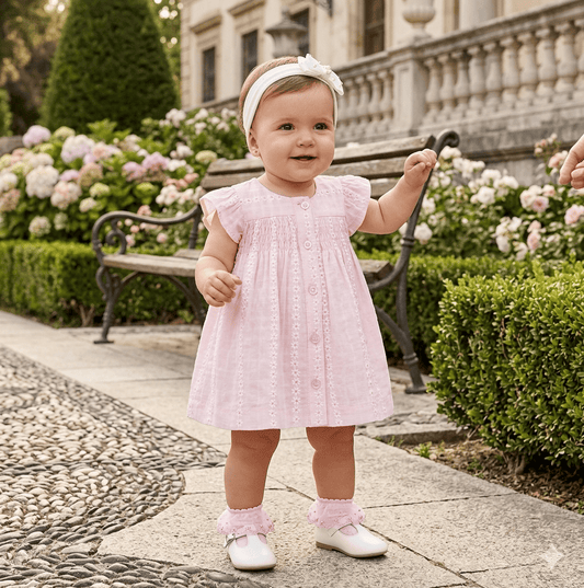 Vestido de ceremonia con estampado 2m-9 Meses