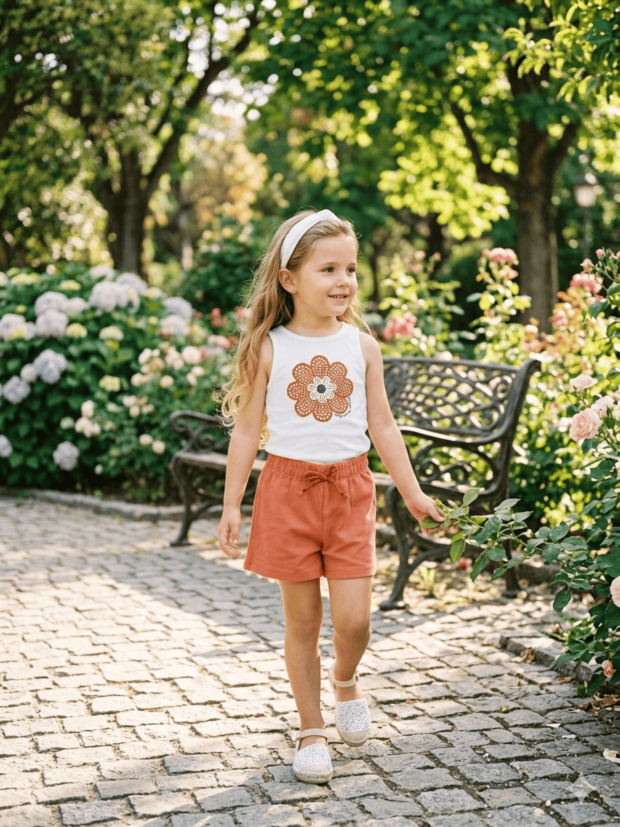 Conjunto camiseta con short 4-12 Años