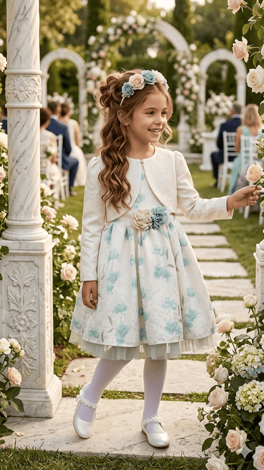 Vestido de ceremonia con rebeca