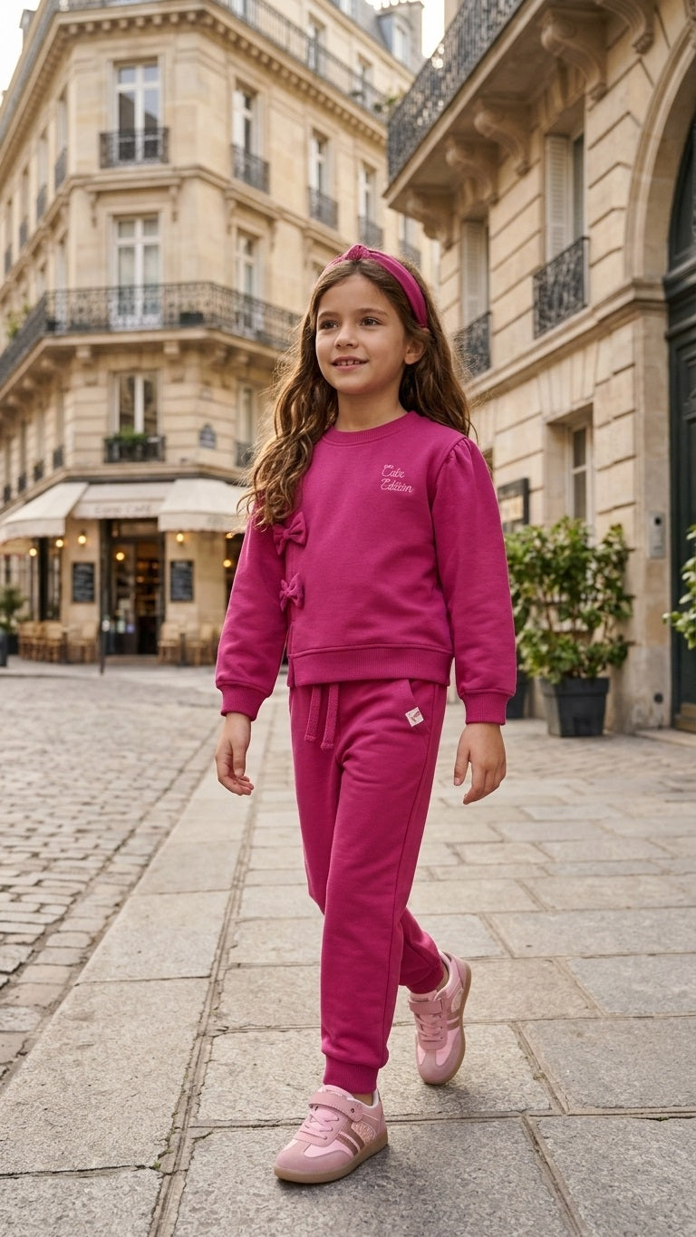 Conjunto de niña de felpa