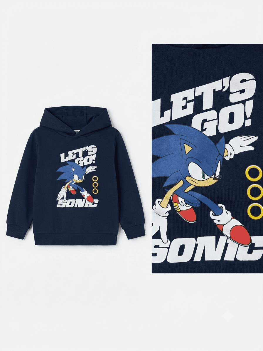 Sudadera de niño estampado de Sonic