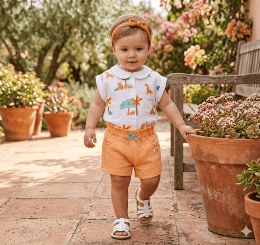 Conjunto blusa con short 3m -18meses