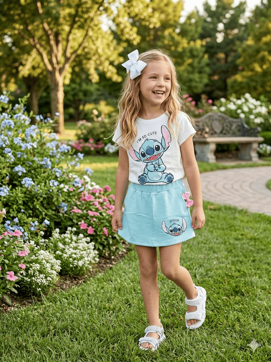 Conjunto casual de Stitch 2-14 Años