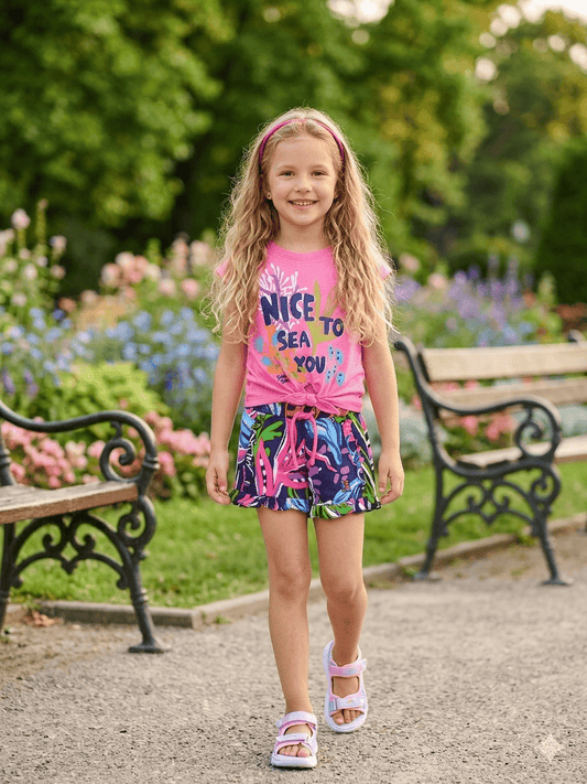 Conjunto camiseta con short 4-8 Años