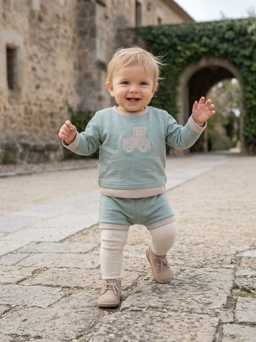 Conjunto de niño sudadera con short