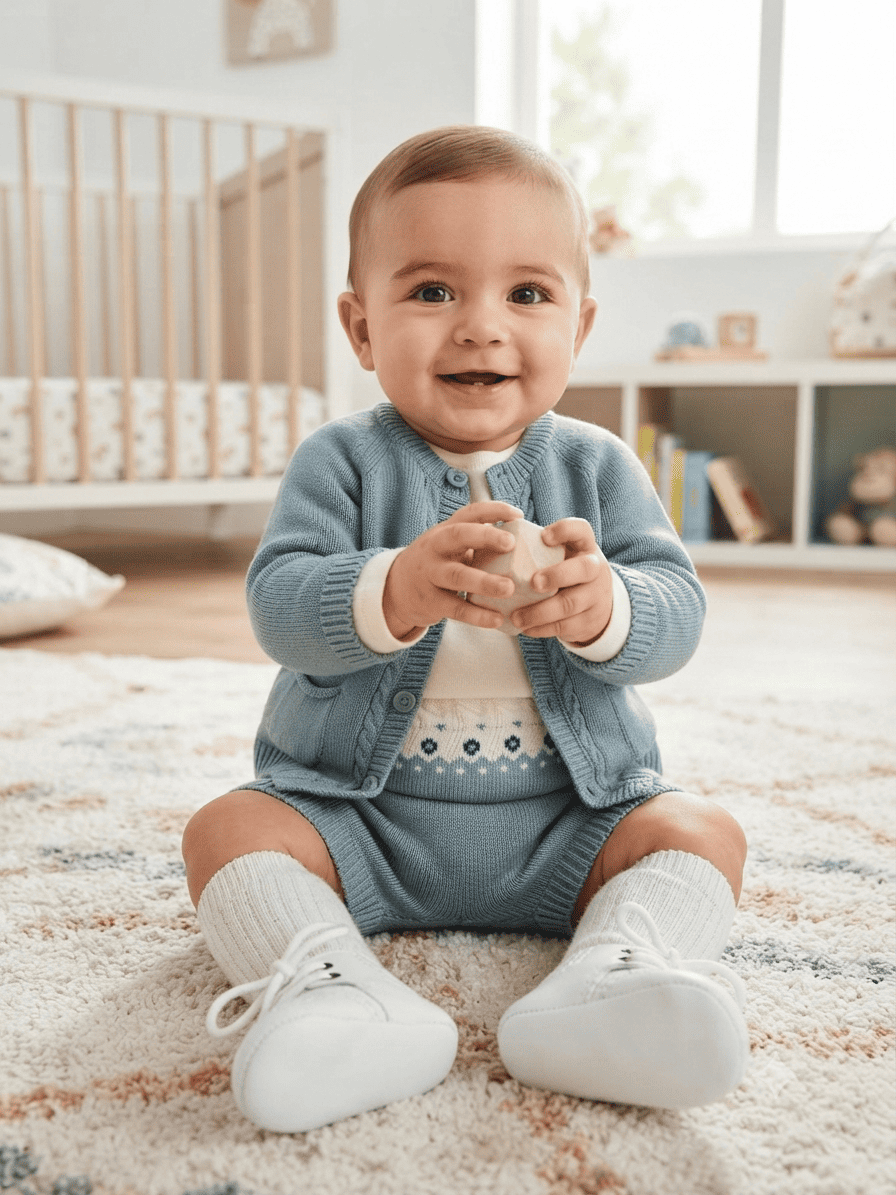 Conjunto de punto de niño
