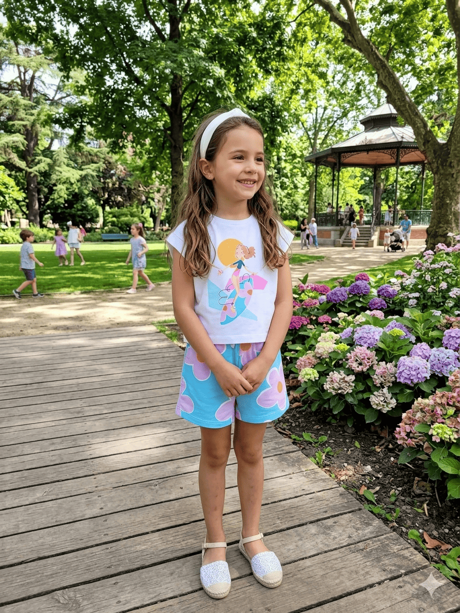 Conjunto camiseta con short 4-10 Años