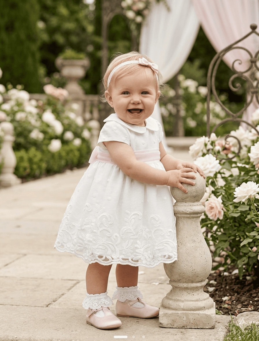 Vestido de ceremonia 4m-12 Meses