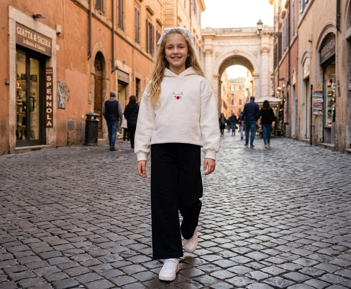 Conjunto de niña sudadera con pantalón de chándal