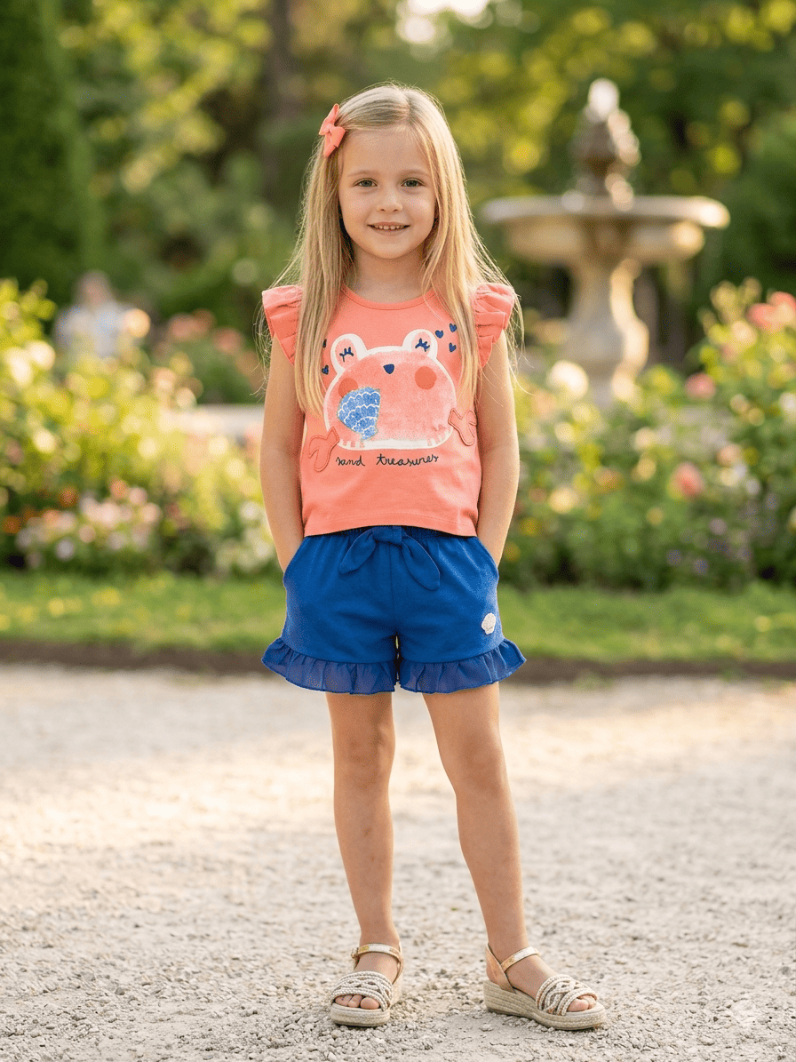 Conjunto camiseta con short 4-8 Años