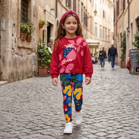 Conjunto de niña sudadera con leggins