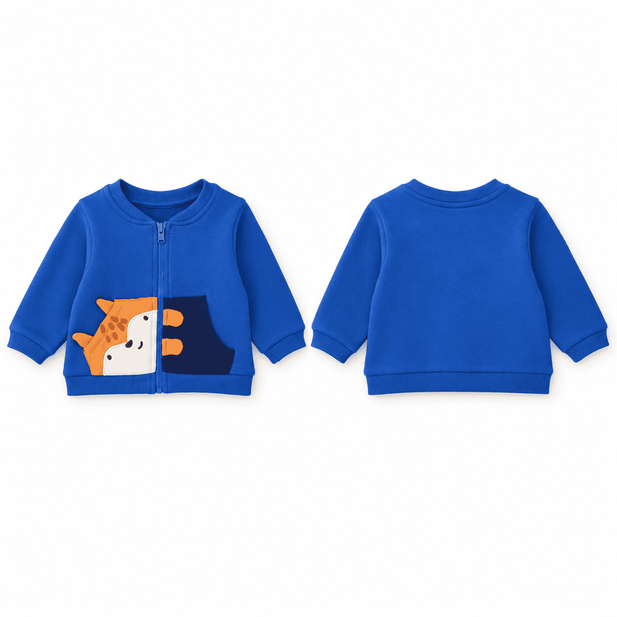 Conjunto de felpa de bebé con sudadera de cremallera