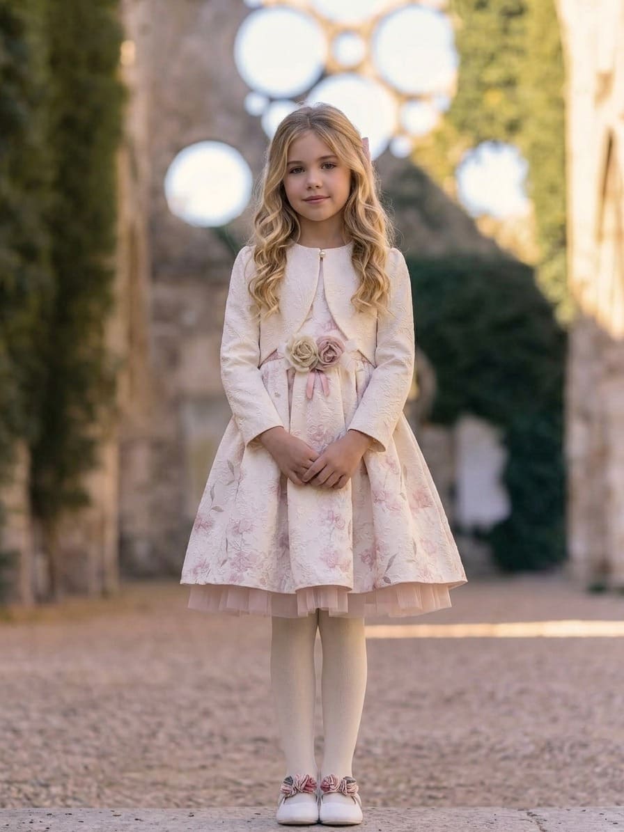 Vestido de ceremonia con rebeca incluida