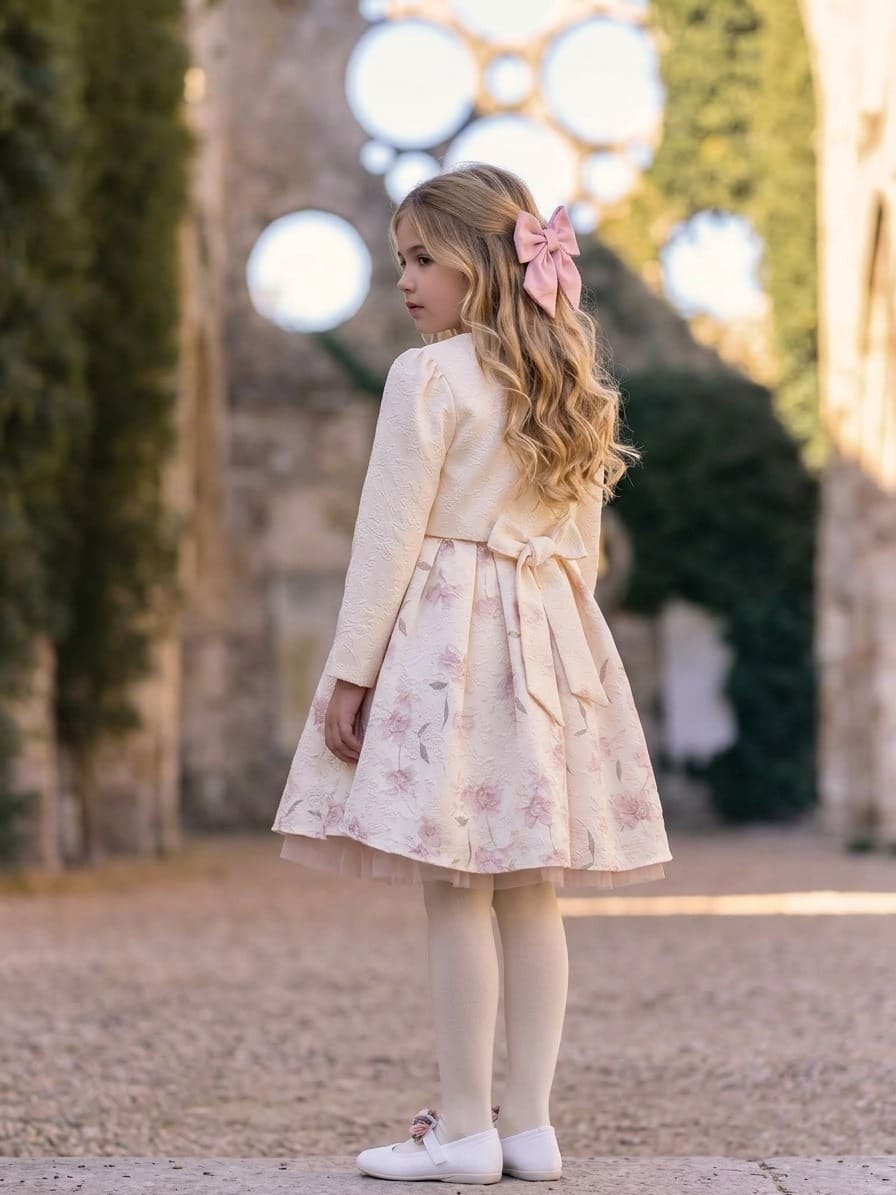 Vestido de ceremonia con rebeca incluida