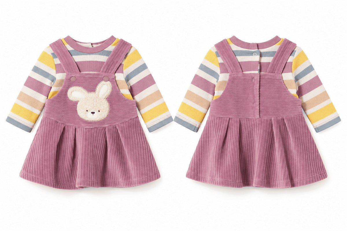 Pelele con vestido simulado forma de peto