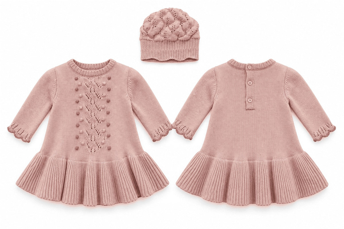 Vestido manga larga con gorro incluido