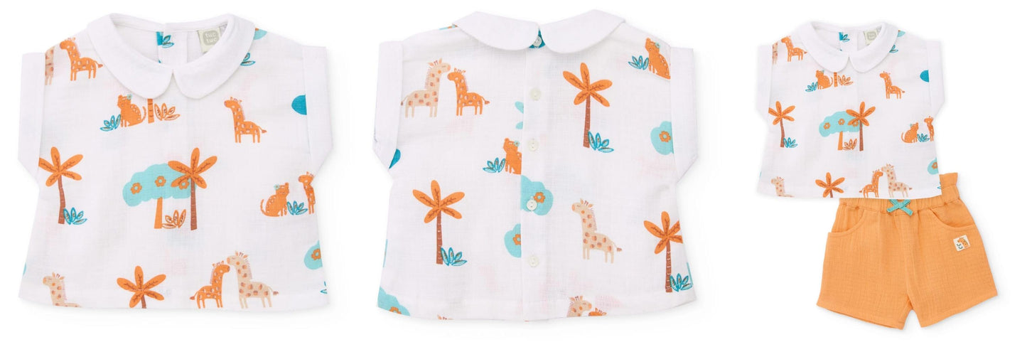 Conjunto blusa con short 3m -18meses