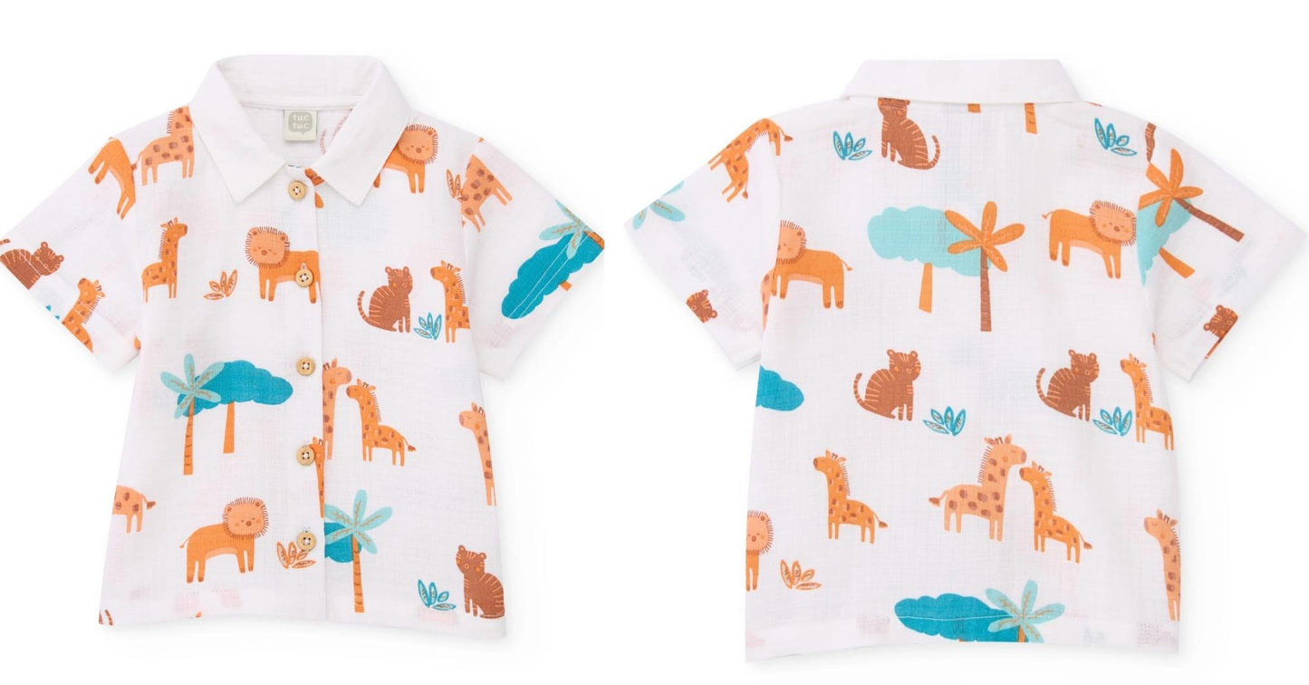 Conjunto camisa con short  6m-24meses