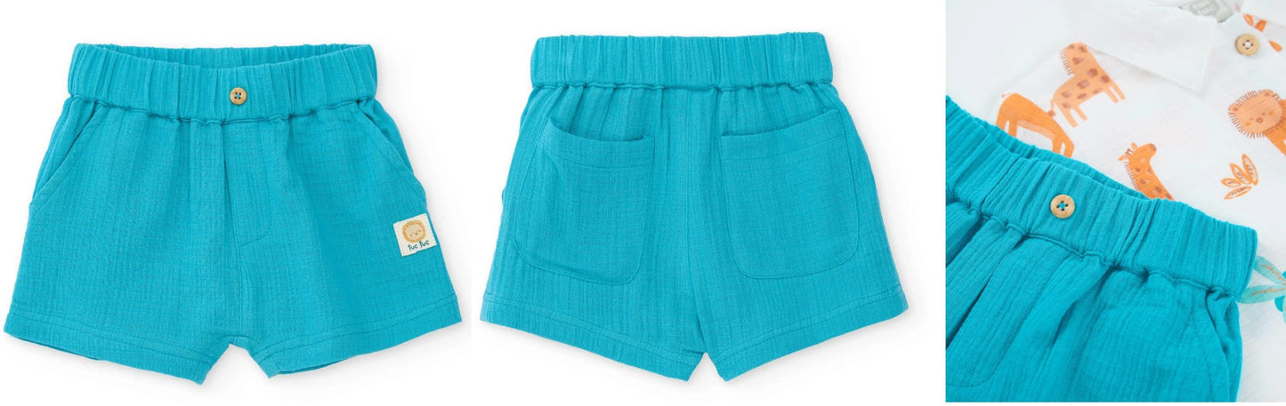 Conjunto camisa con short  6m-24meses